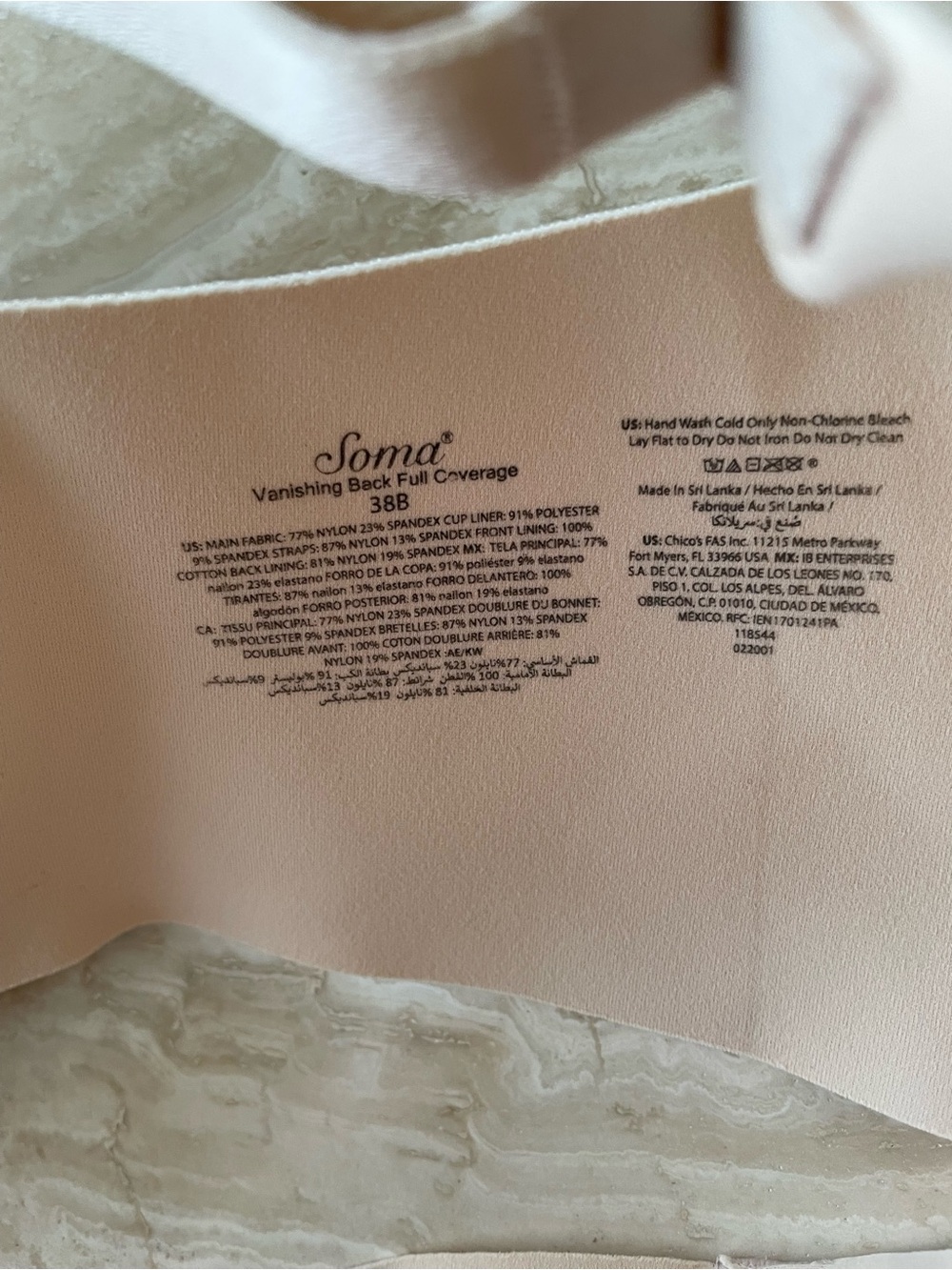 Soma NWT Light Nude Vanishing Back Full Coverage Bra 38B #570160251 - Picture 5 of 10